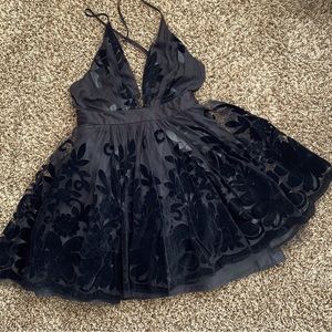 Black Tulle Mini Dress